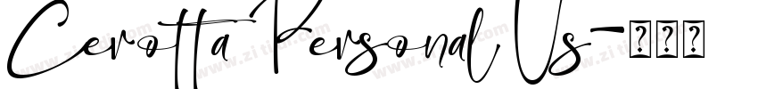 Cerotta Personal Us字体转换